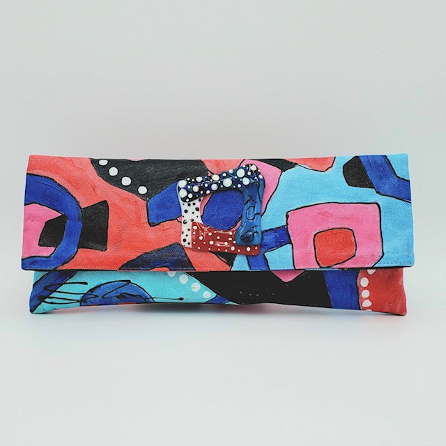 Abstract "Pucci" with Hand-Fused Glass