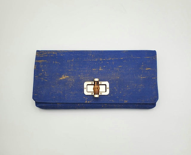 "Denim" Ginger Clutch (with turn-lock)