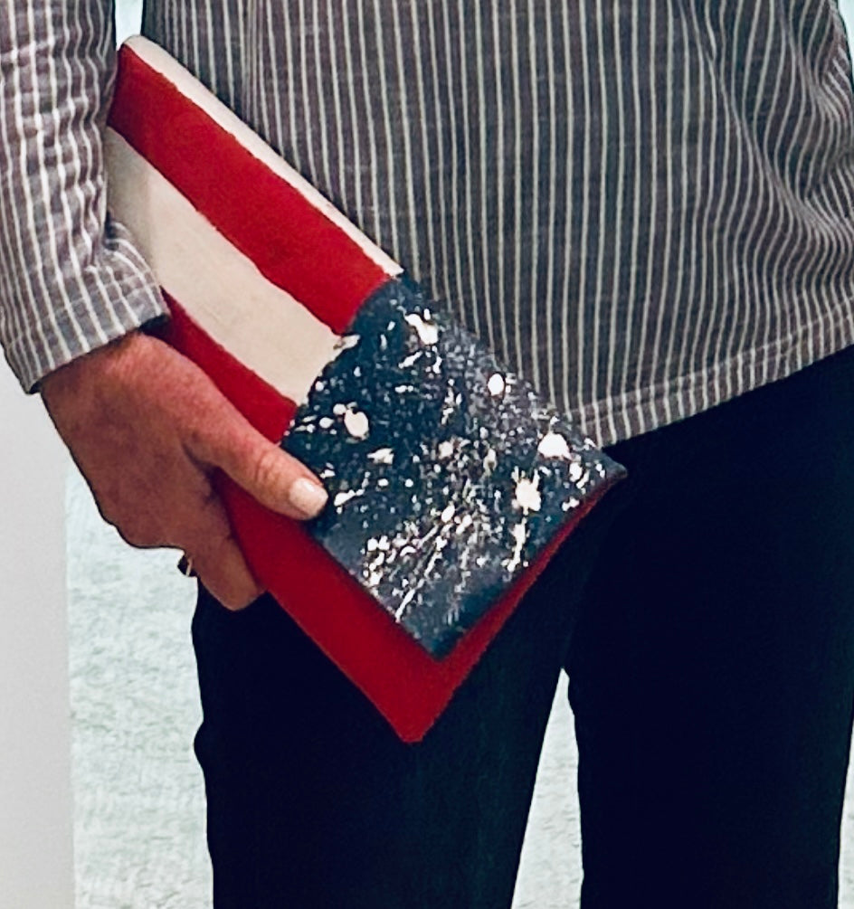 American Flag Clutch - short