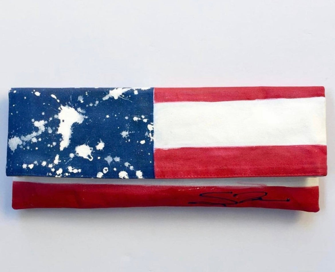 American Flag Clutch - short