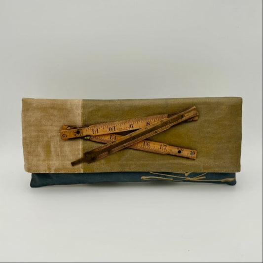 Industrial block print with 40's Ruler