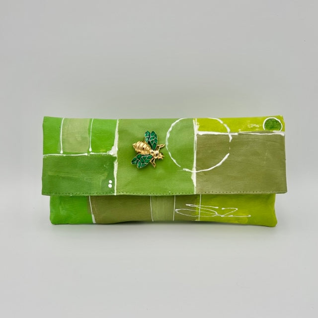 Green Geometric with Bee