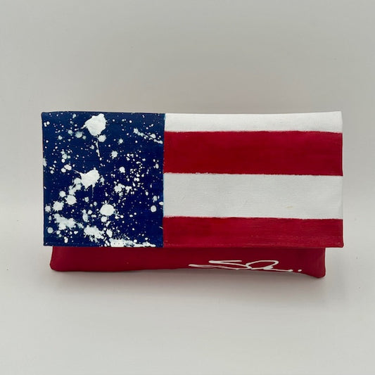 American Flag Clutch - short