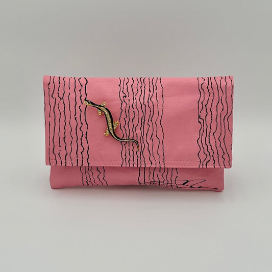 Pink with black stripes and salamander