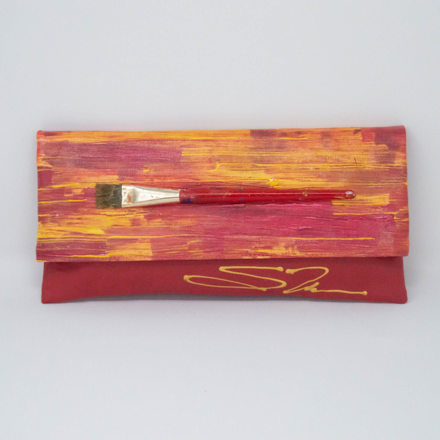 Textured Sunset with Paint Brush