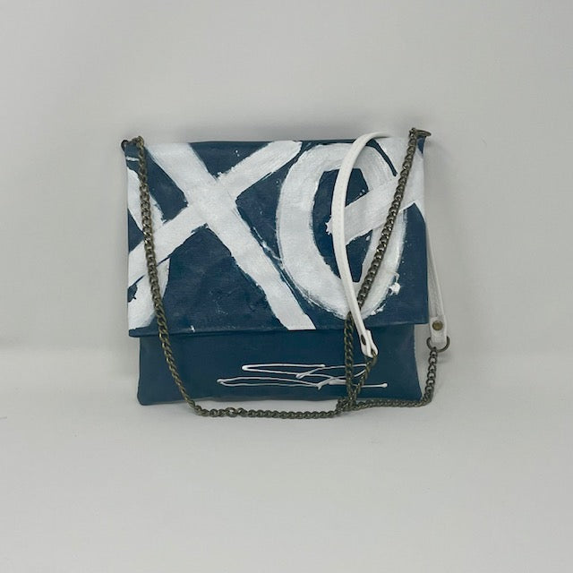 XOX Hugs and Kisses Navy Crossbody