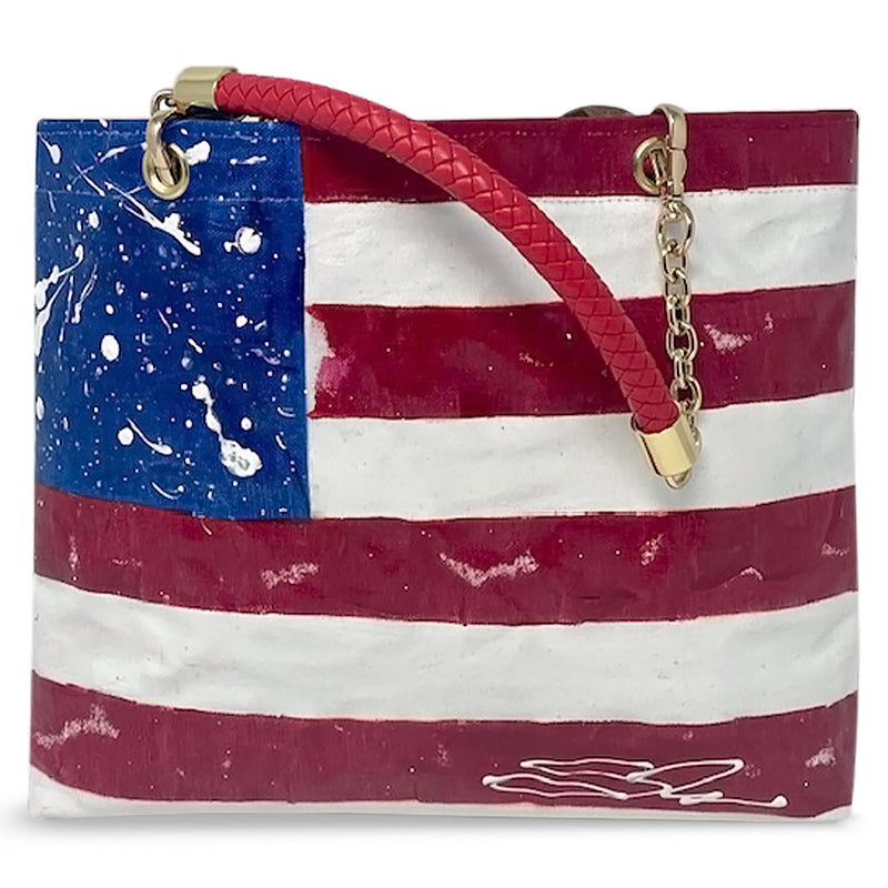 USA Flag Abstract Tote