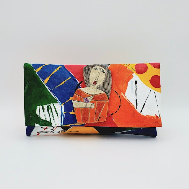 Abstract clutch with Croatia Girl
