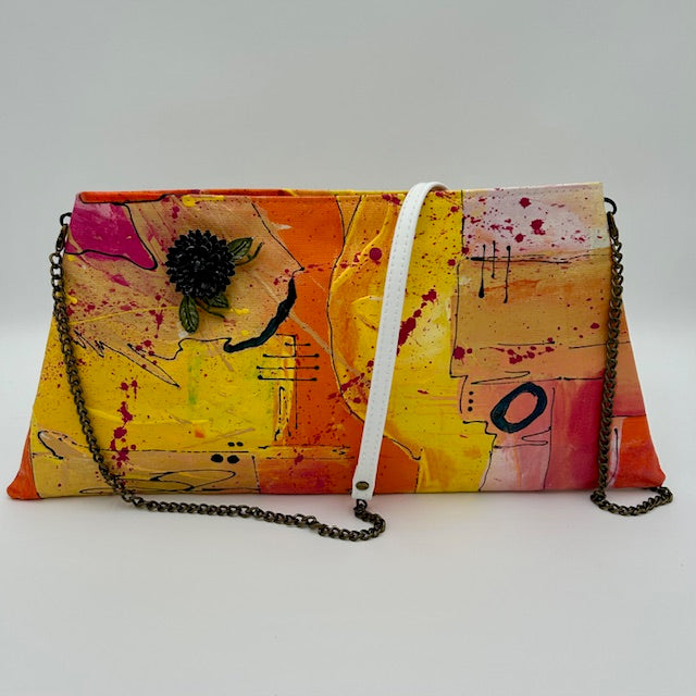 Orange, Pink, Yellow Trap with Leather Strap