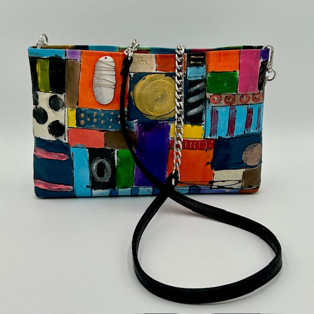 Graffiti Crossbody with Metal Object