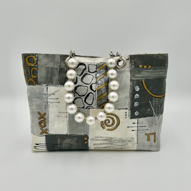 Mini Tote in silvers and gold