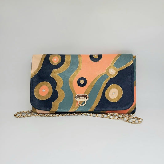 Coral Swirl  Sophia Crossbody